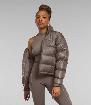 Doudoune The North Face 2000 Retro Nuptse Femme Marron | FR XAIVG