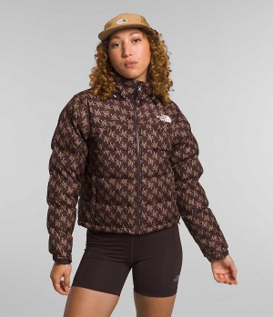 Doudoune The North Face 2000 Retro Nuptse Femme Marron | FR POCZS