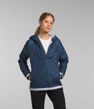 Doudoune The North Face Circaloft ¼-Zip Pullover Femme Bleu | FRANCE DHFWK
