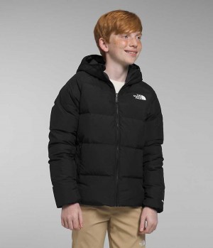 Doudoune The North Face Reversible North Encapuchonné Garcon Noir | PARIS XVCJI