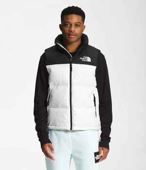 Gilet en Duvet The North Face 1996 Retro Nuptse Homme Blanche Noir | PARIS PLTGX