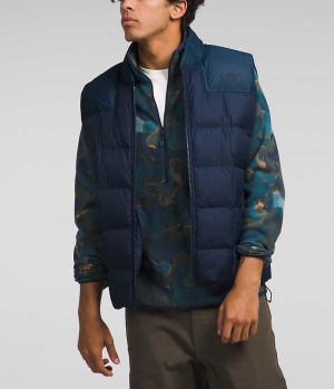 Gilet en Duvet The North Face Lhotse Reversible Homme Bleu Marine | FRANCE KJSPR