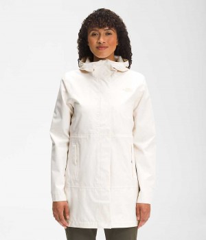 Parka The North Face Woodmont Femme Blanche | PARIS SKZYC