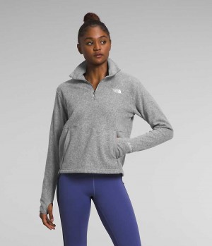 Sweatshirt The North Face Alpine Polartec® 100 ¼-Zip Cowl Femme Grise | FRANCE VHUJC