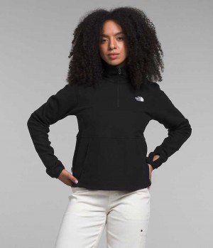 Sweatshirt The North Face Alpine Polartec® 100 ¼-Zip Cowl Femme Noir | FR WATOZ