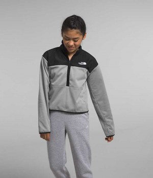 Sweatshirt The North Face D'hiver Warm ½-Zip Fille Grise | PARIS UGORD