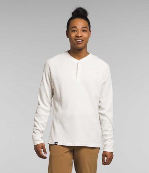 T-Shirt The North Face Canyon Fog Thermal Long Sleeve Henley Homme Blanche | FR NSMTI