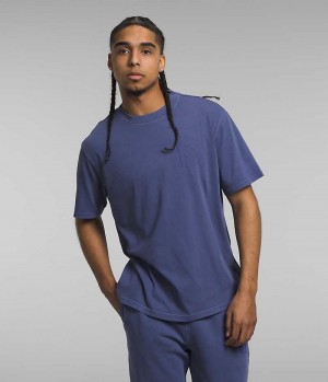 T-Shirt The North Face Corta Sleeve Garment Dye Homme Bleu | FRANCE HBOFU