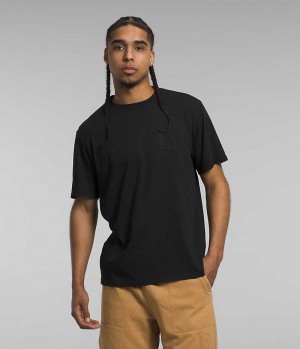 T-Shirt The North Face Corta Sleeve Garment Dye Homme Noir | PARIS GUCWL