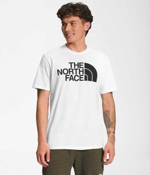 T-Shirt The North Face Corta Sleeve Half Dome Homme Blanche | FRANCE COYLJ