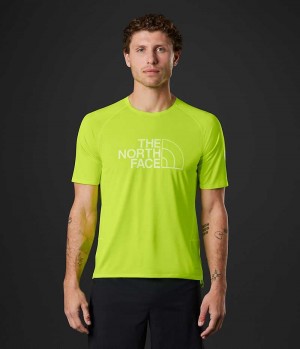 T-Shirt The North Face Summit Series High Trail Run Corta Sleeve Homme Vert | PARIS FZDUX