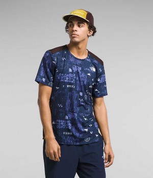 T-Shirt The North Face Trailwear Lost Coast Corta Sleeve Homme Bleu Marine | FRANCE BXKCZ