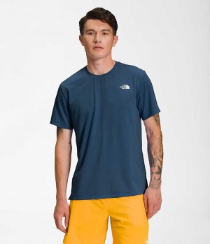 T-Shirt The North Face Wander Corta Sleeve Homme Bleu | FRANCE JMVUK