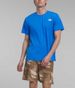 T-Shirt The North Face Wander Corta Sleeve Homme Bleu | PARIS PEDUM