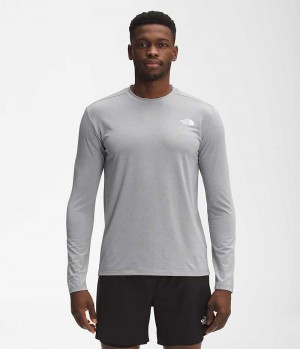 T-Shirt The North Face Wander Long Sleeve Homme Grise | PARIS TSFCB