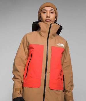 Vestes Isolées The North Face Summit Series Verbier GTX Femme Marron Orange | FR AQFIZ