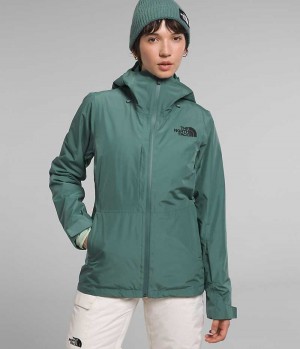 Vestes Isolées The North Face ThermoBall™ Eco Snow Triclimate® Femme Vert | FRANCE WPDBI