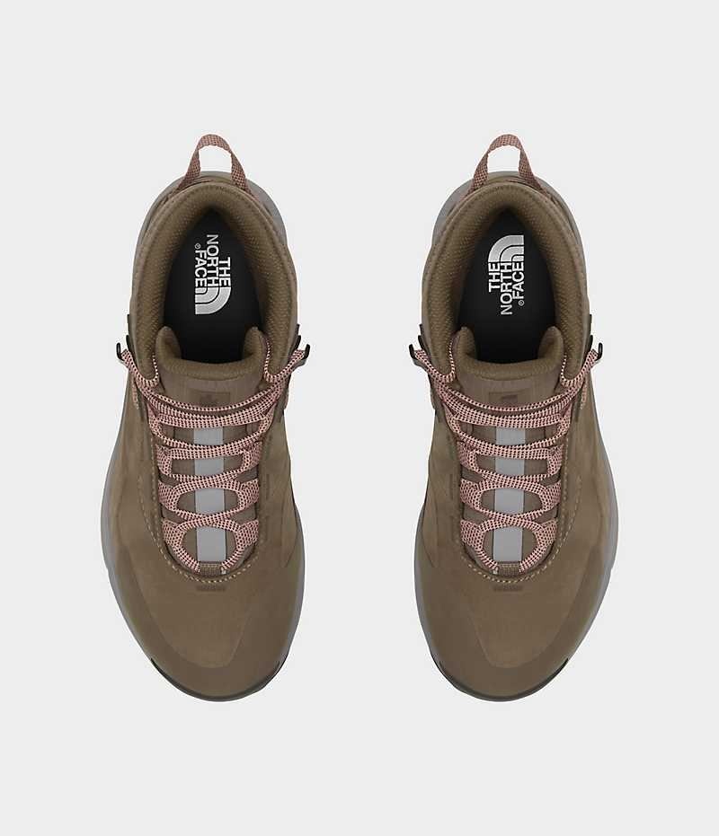 Botte Randonnée The North Face Cragstone Cuir Mid Imperméables Femme Marron | PARIS XMRWA