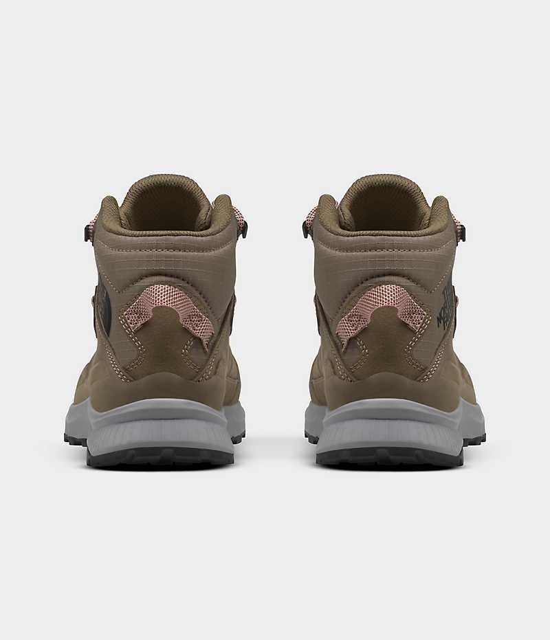Botte Randonnée The North Face Cragstone Cuir Mid Imperméables Femme Marron | PARIS XMRWA