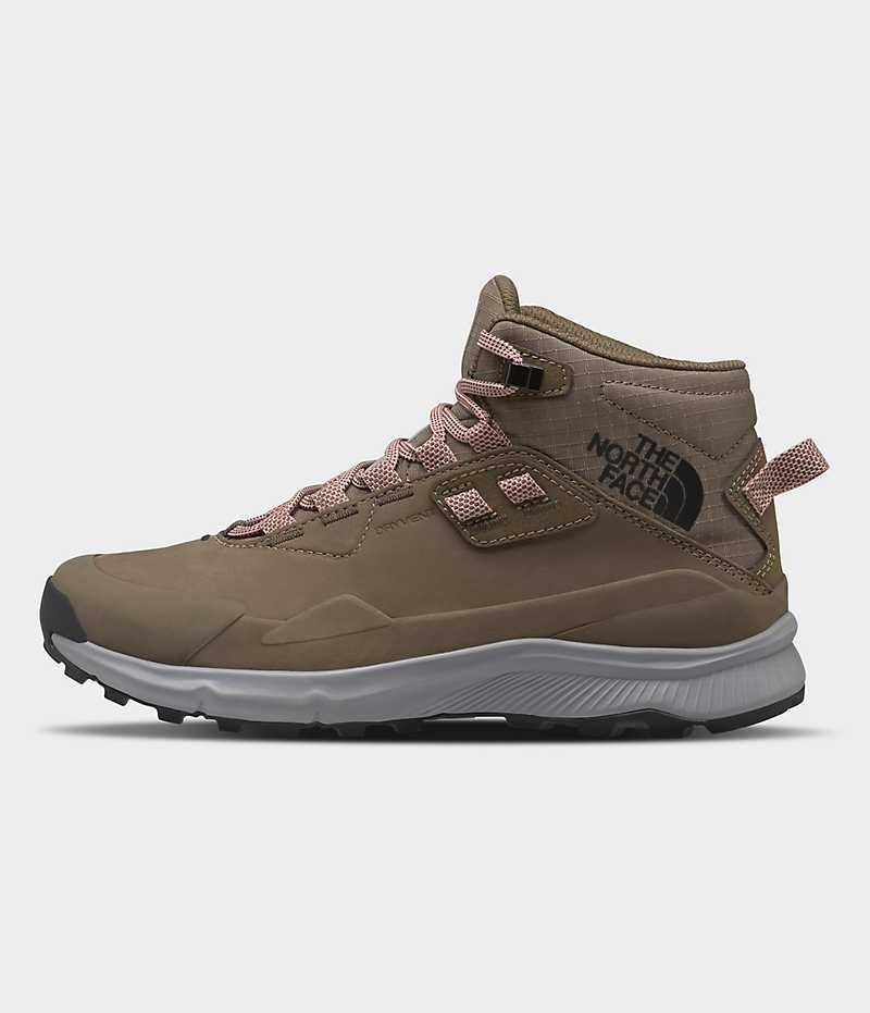 Botte Randonnée The North Face Cragstone Cuir Mid Imperméables Femme Marron | PARIS XMRWA