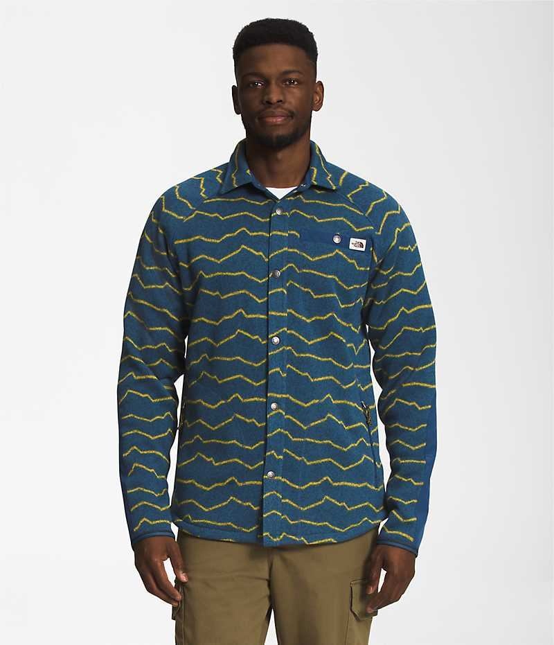 Chemise The North Face Printed Gordon Lyons Shacket Homme Bleu | PARIS LUNIB