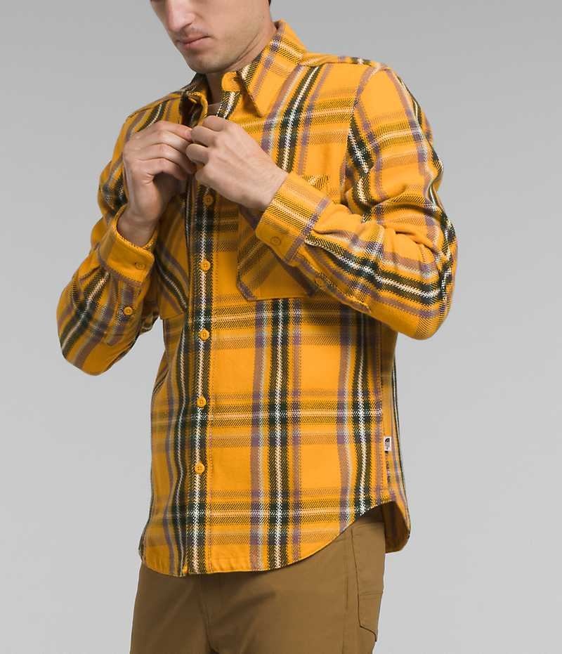 Chemise The North Face Valley Twill Flannel Homme Doré | FRANCE ENIKF
