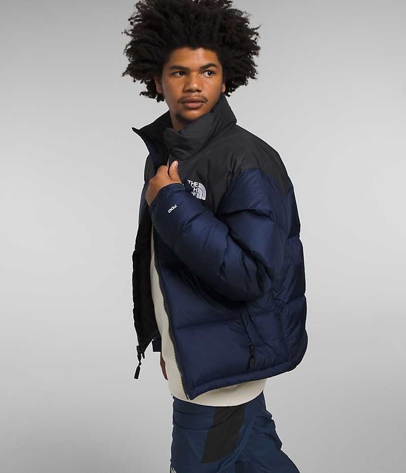 Doudoune The North Face 1996 Retro Nuptse Homme Bleu Marine Noir | FRANCE GUBAJ