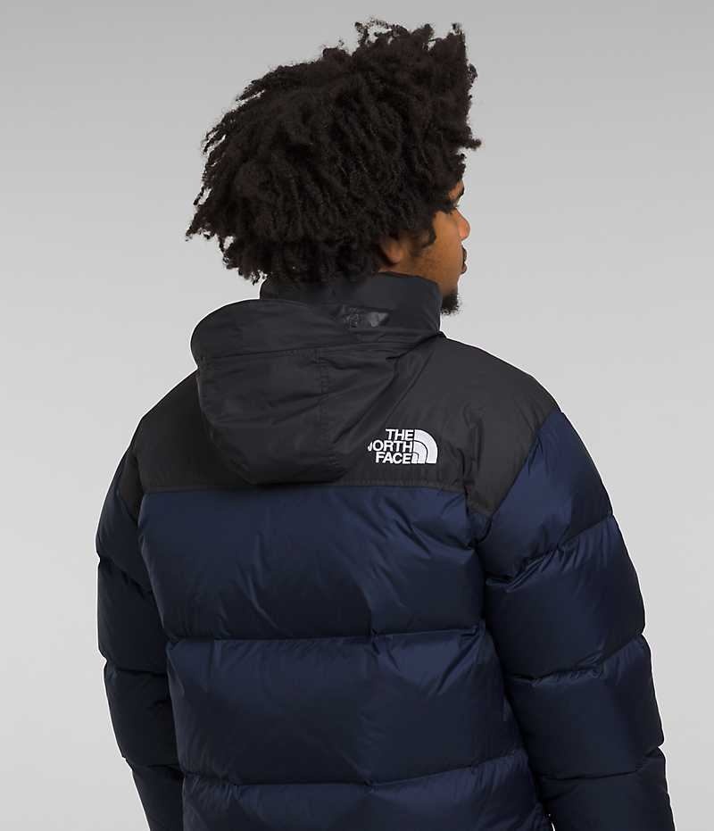 Doudoune The North Face 1996 Retro Nuptse Homme Bleu Marine Noir | FRANCE GUBAJ