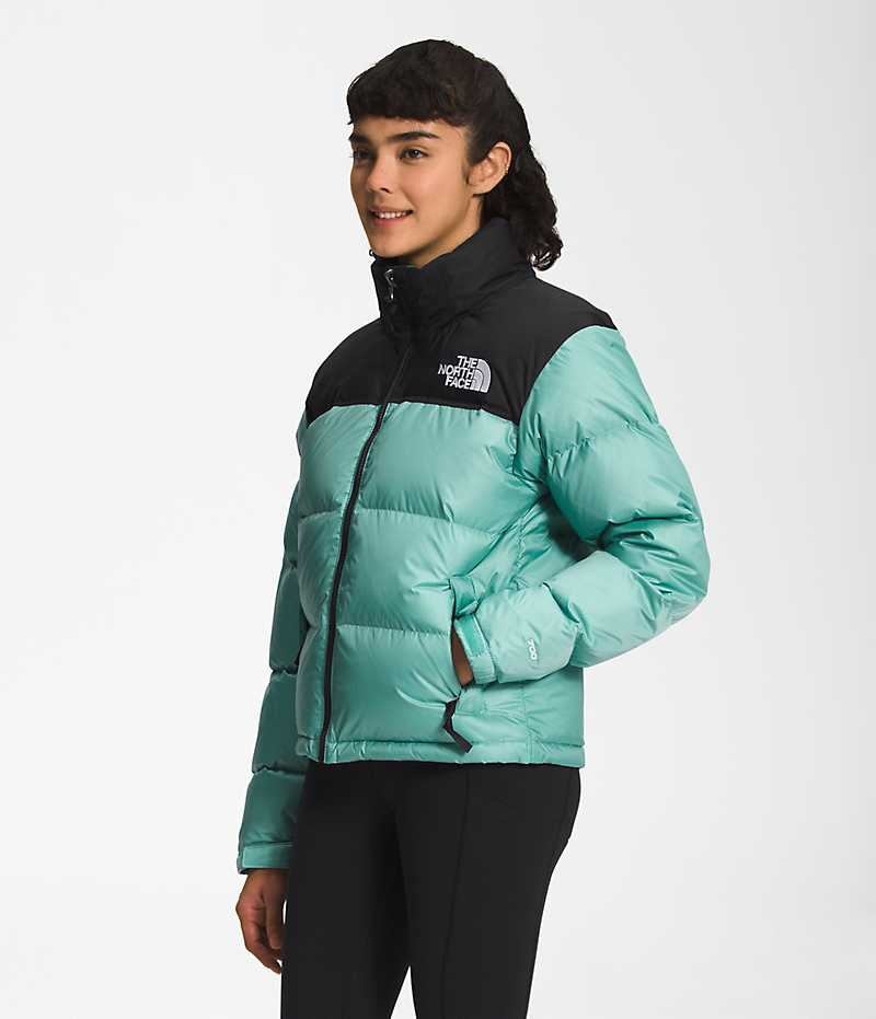 Doudoune The North Face 1996 Retro Nuptse Femme Turquoise | PARIS PBEXM