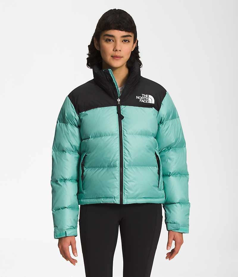 Doudoune The North Face 1996 Retro Nuptse Femme Turquoise | PARIS PBEXM