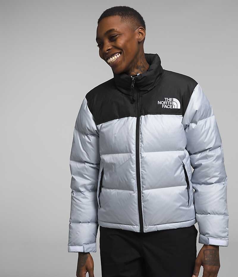 Doudoune The North Face 1996 Retro Nuptse Femme Noir Blanche | FR KWLVZ