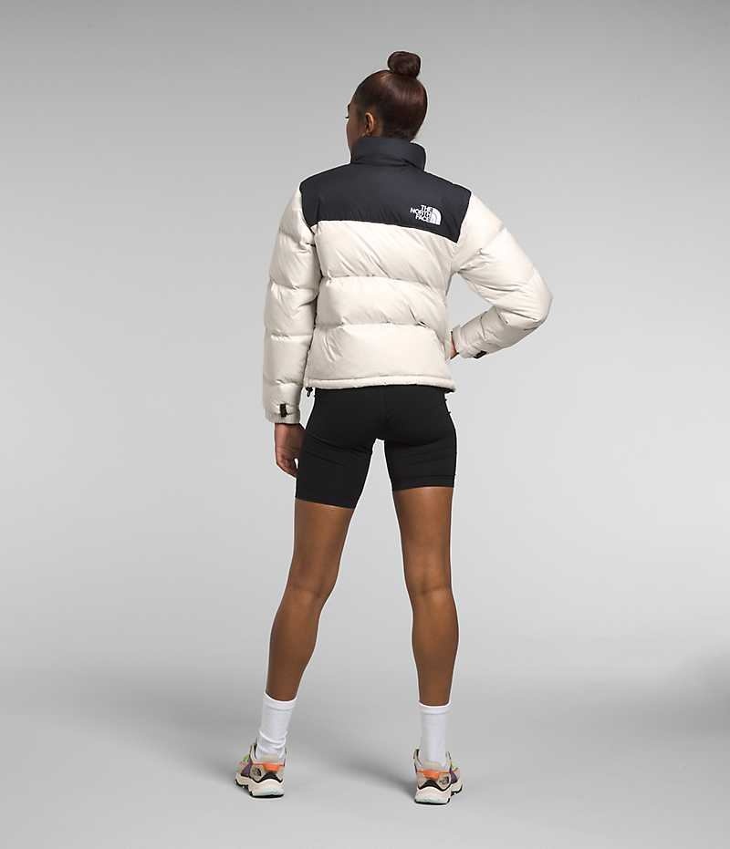 Doudoune The North Face 1996 Retro Nuptse Femme Blanche Noir | FRANCE HMURX