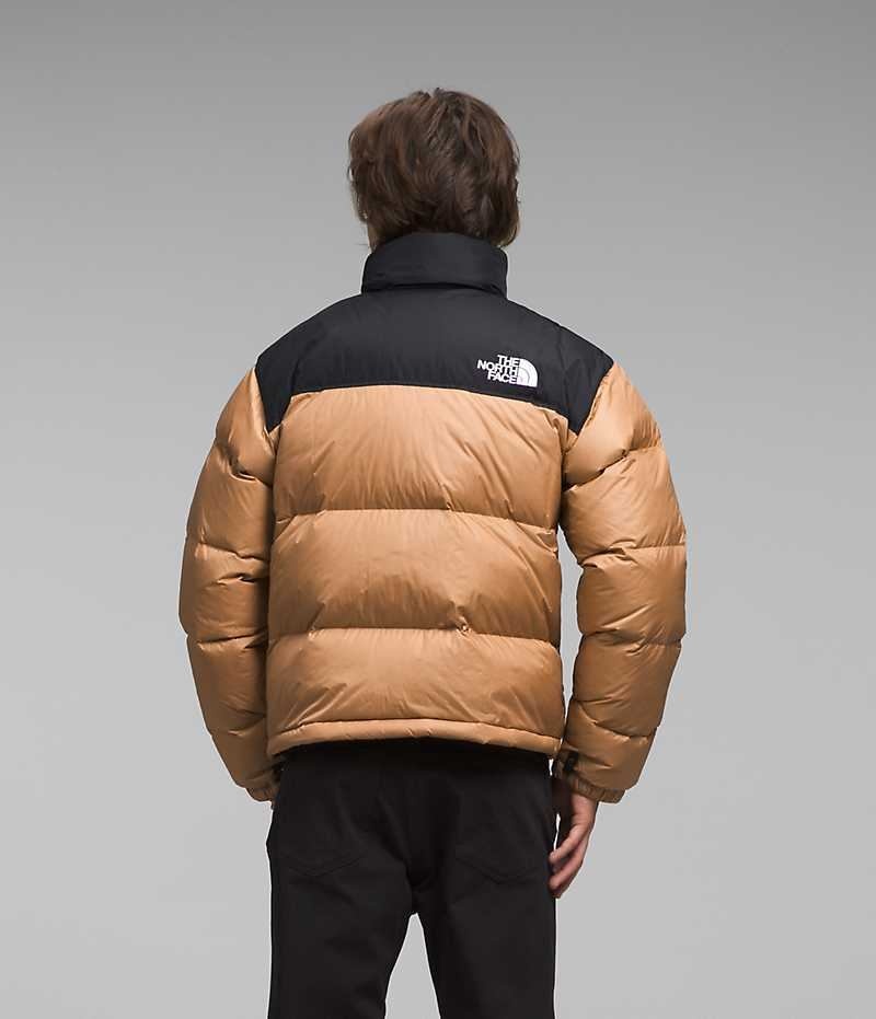 Doudoune The North Face 1996 Retro Nuptse Homme Beige Noir | FR CQNKS