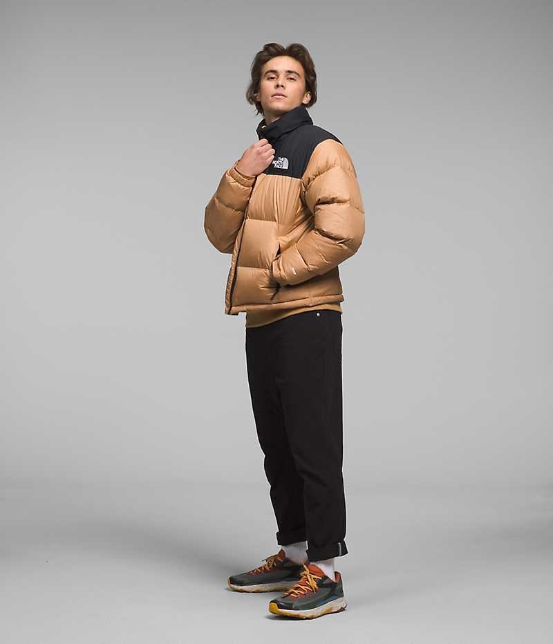 Doudoune The North Face 1996 Retro Nuptse Homme Beige Noir | FR CQNKS