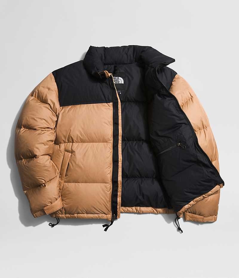 Doudoune The North Face 1996 Retro Nuptse Homme Beige Noir | FR CQNKS