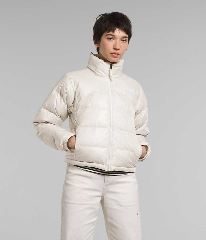 Doudoune The North Face 2000 Retro Nuptse Femme Blanche | FRANCE ZHRQL