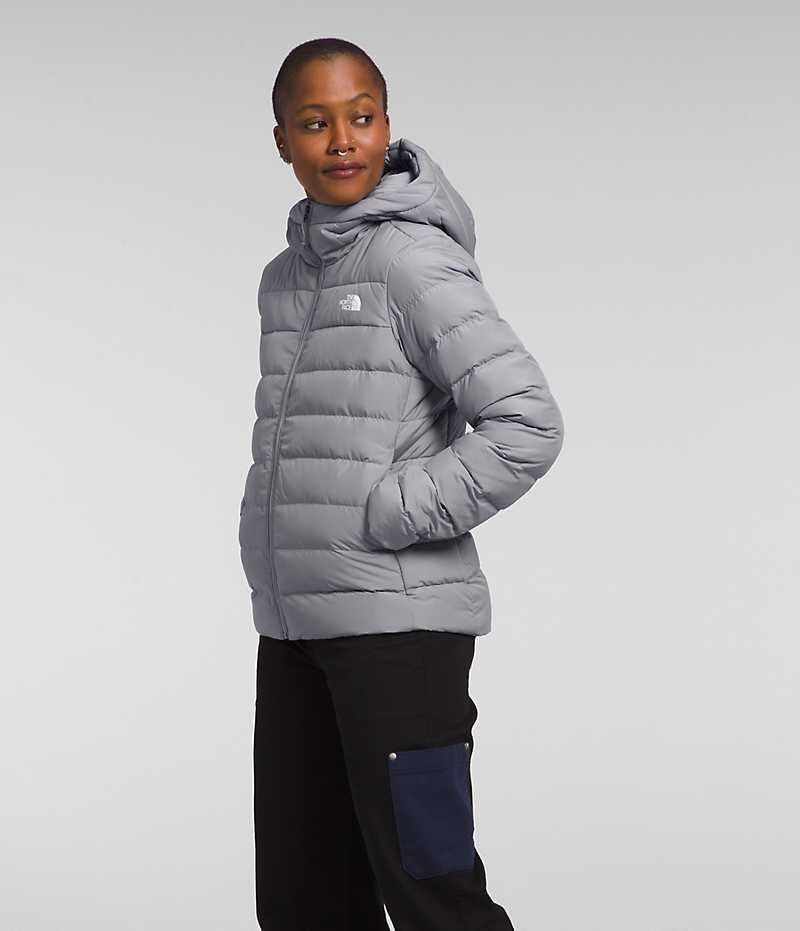 Doudoune The North Face Aconcagua 3 Hoodie Femme Grise | FRANCE PELXM