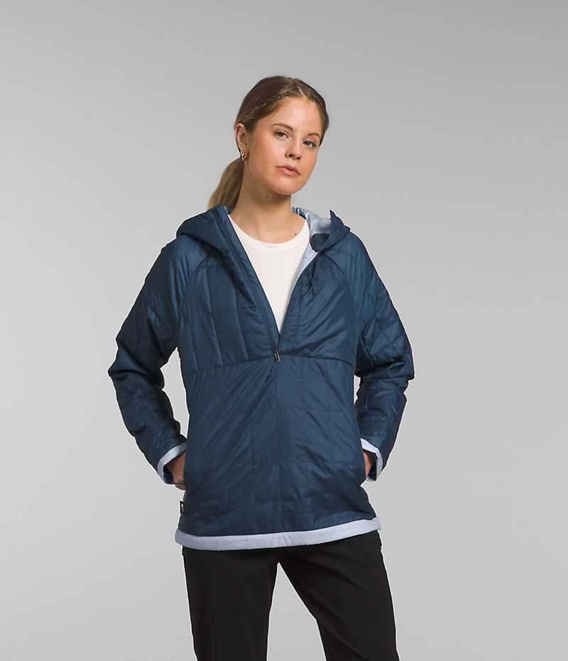 Doudoune The North Face Circaloft ¼-Zip Pullover Femme Bleu | FRANCE DHFWK