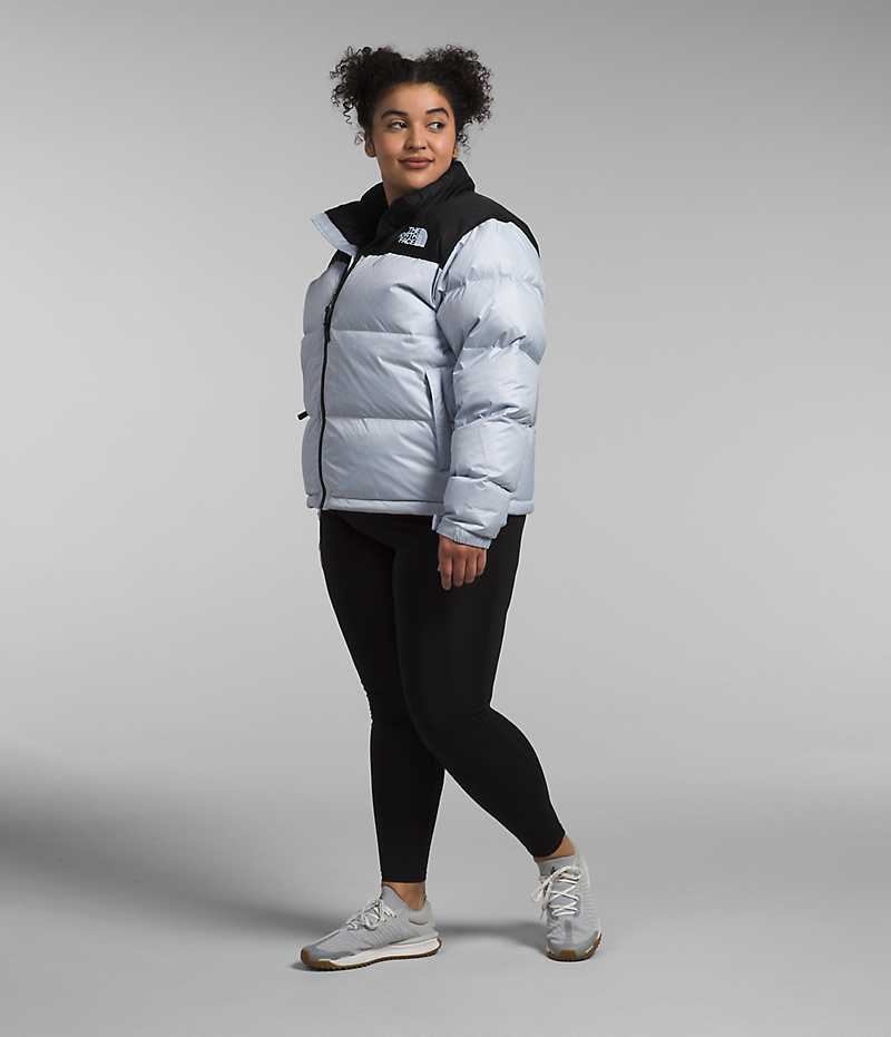 Doudoune The North Face Plus 1996 Retro Nuptse Femme Bleu Clair Noir | PARIS RJONK