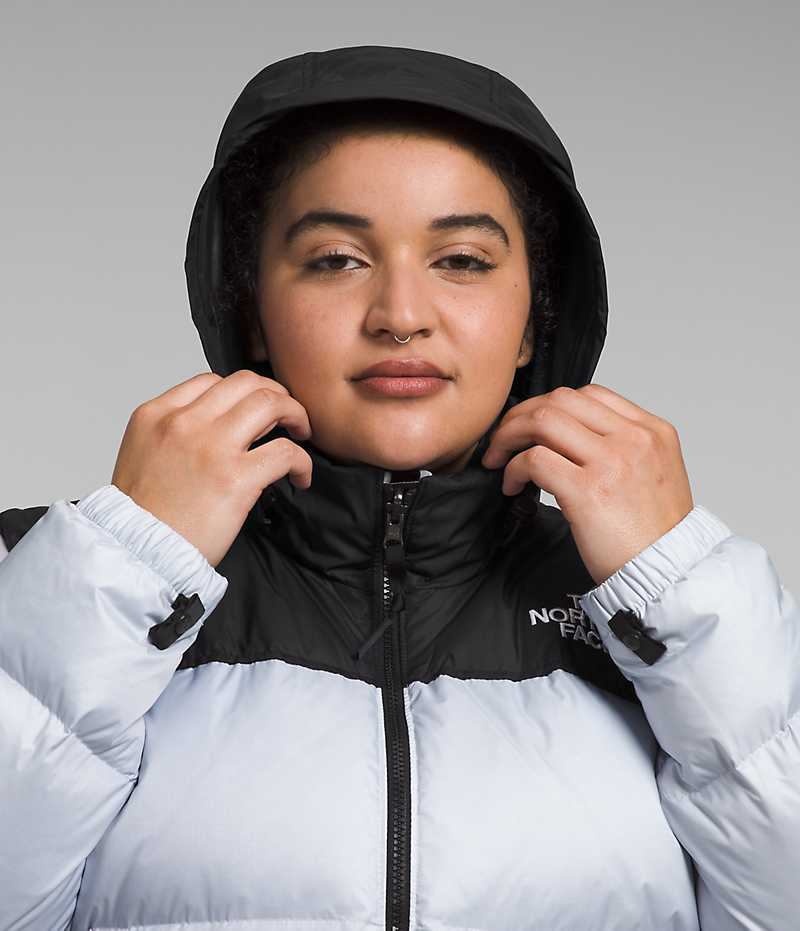 Doudoune The North Face Plus 1996 Retro Nuptse Femme Bleu Clair Noir | PARIS RJONK