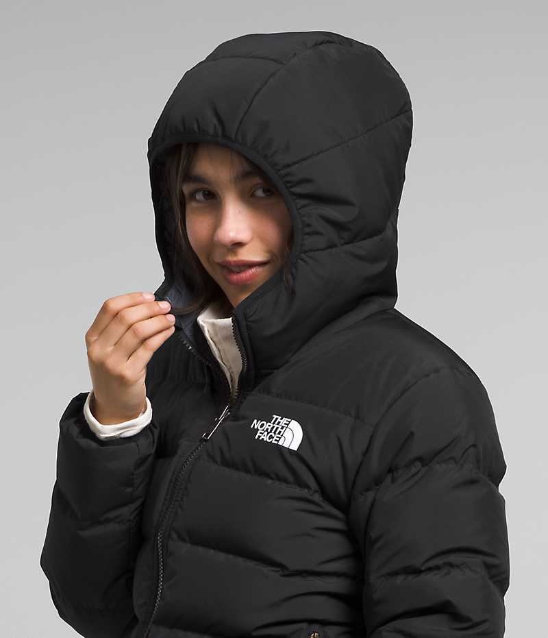 Doudoune The North Face Reversible North Encapuchonné Fille Noir | PARIS JHRVD