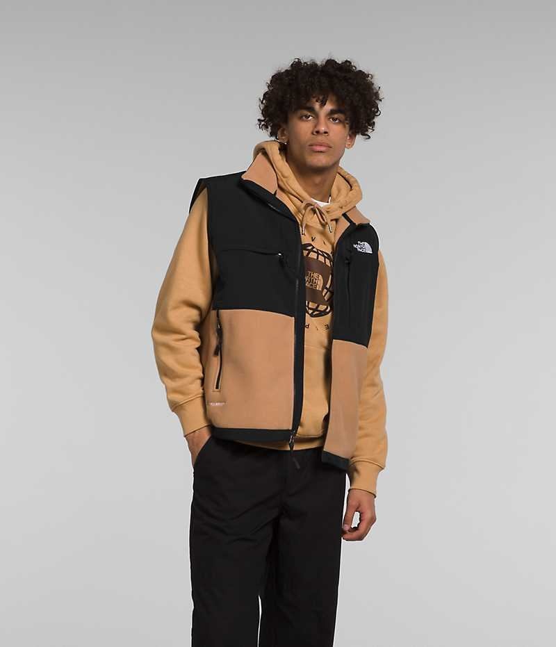 Gilet The North Face Denali Homme Kaki Noir | PARIS YBRLD