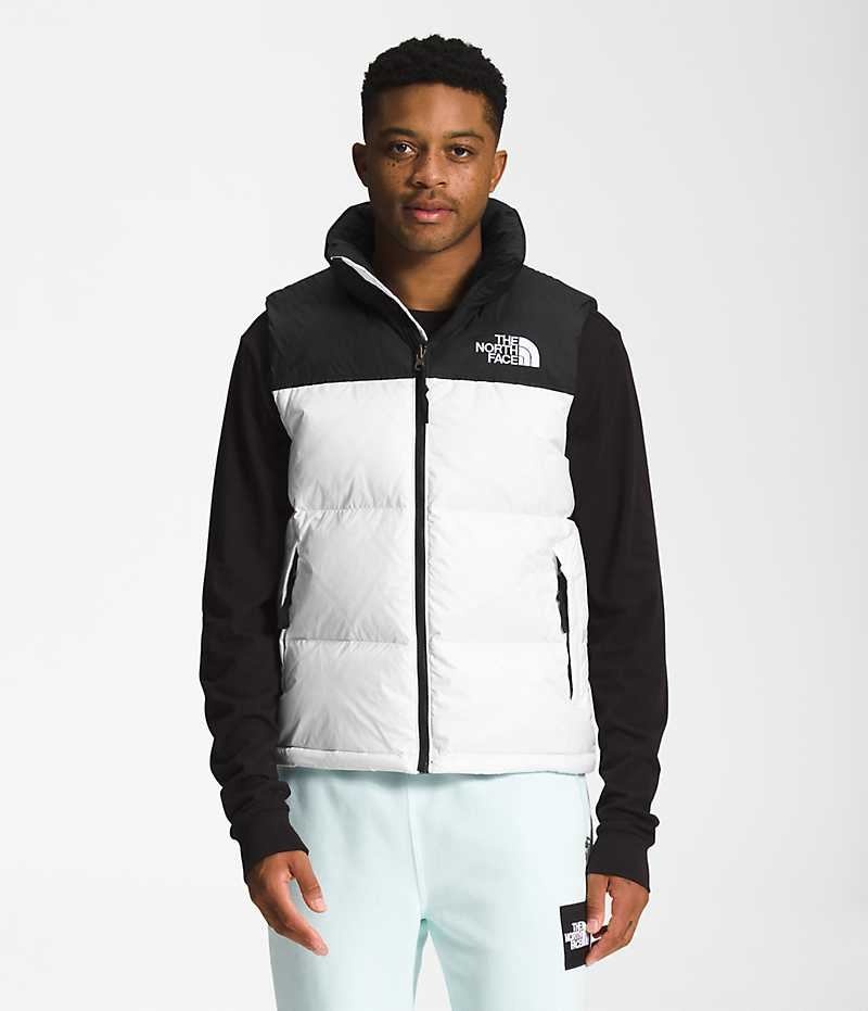 Gilet en Duvet The North Face 1996 Retro Nuptse Homme Blanche Noir | PARIS PLTGX