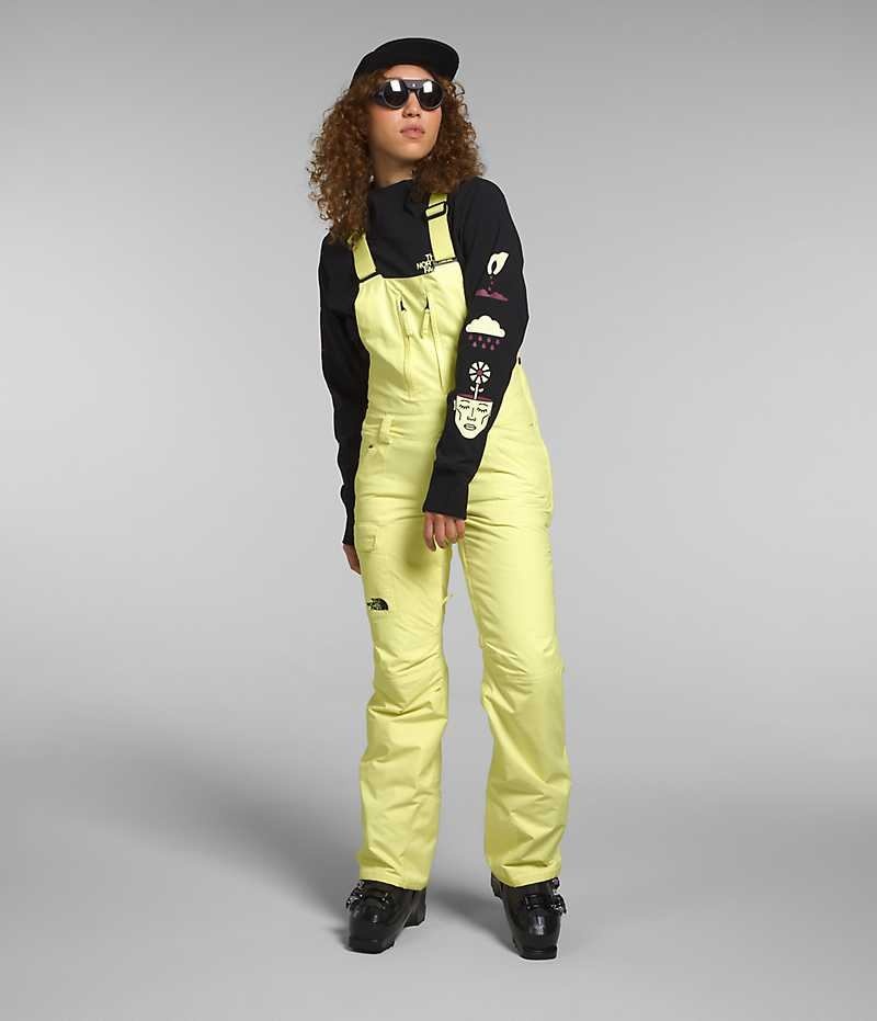 Pantalon Bib The North Face Freedom Insulated Femme Jaune | PARIS YLNFD