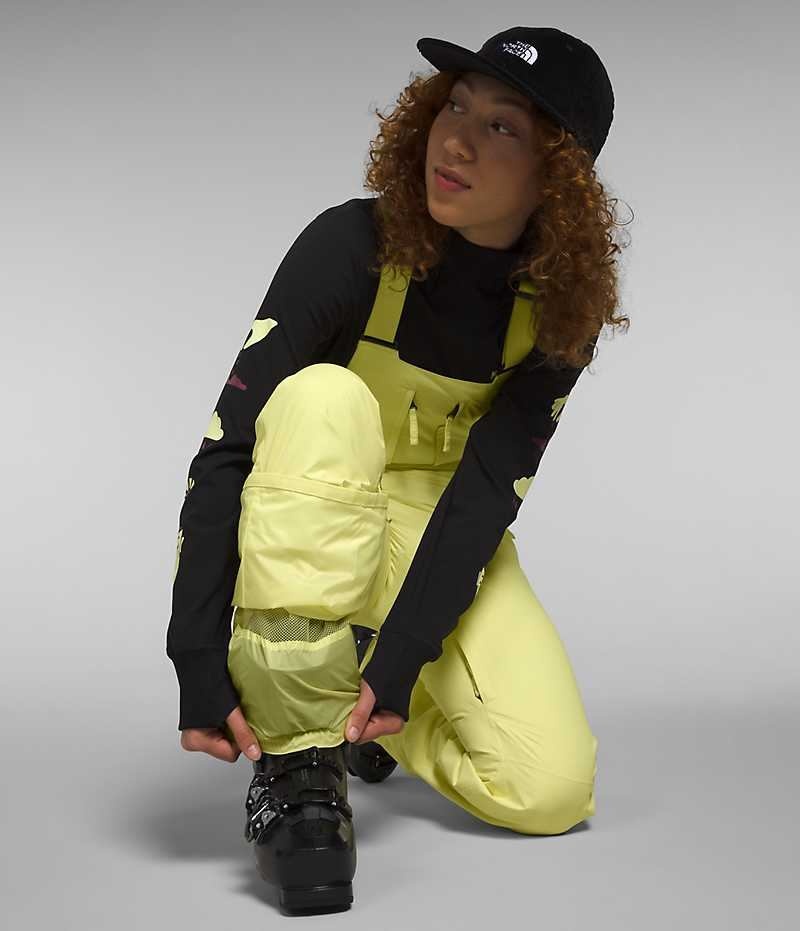 Pantalon Bib The North Face Freedom Insulated Femme Jaune | PARIS YLNFD