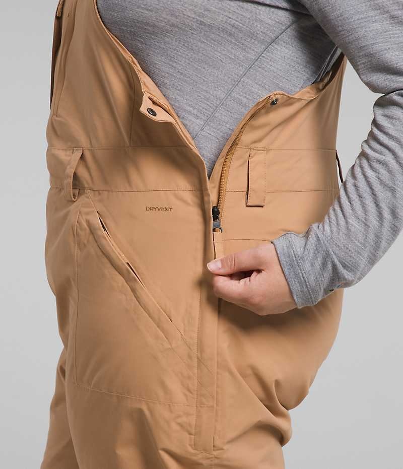 Pantalon Bib The North Face Plus Freedom Femme Kaki | FRANCE LVQHO