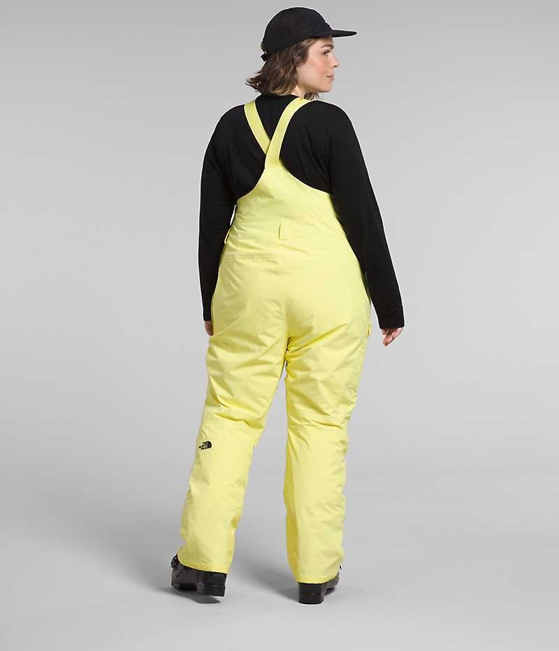 Pantalon Bib The North Face Plus Freedom Insulated Femme Jaune | FRANCE CYZBP