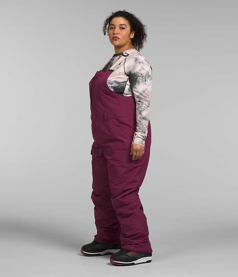 Pantalon Bib The North Face Plus Freedom Insulated Femme Bordeaux | PARIS NDJCZ