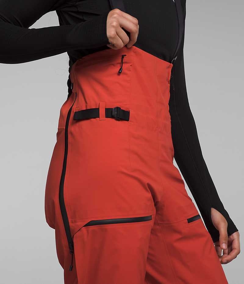 Pantalon Bib The North Face Summit Series Pumori GTX Pro Femme Rouge | FR ERVPC