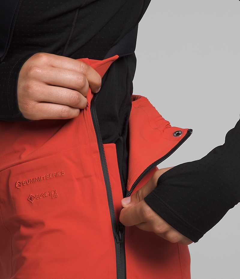 Pantalon Bib The North Face Summit Series Pumori GTX Pro Femme Rouge | FR ERVPC